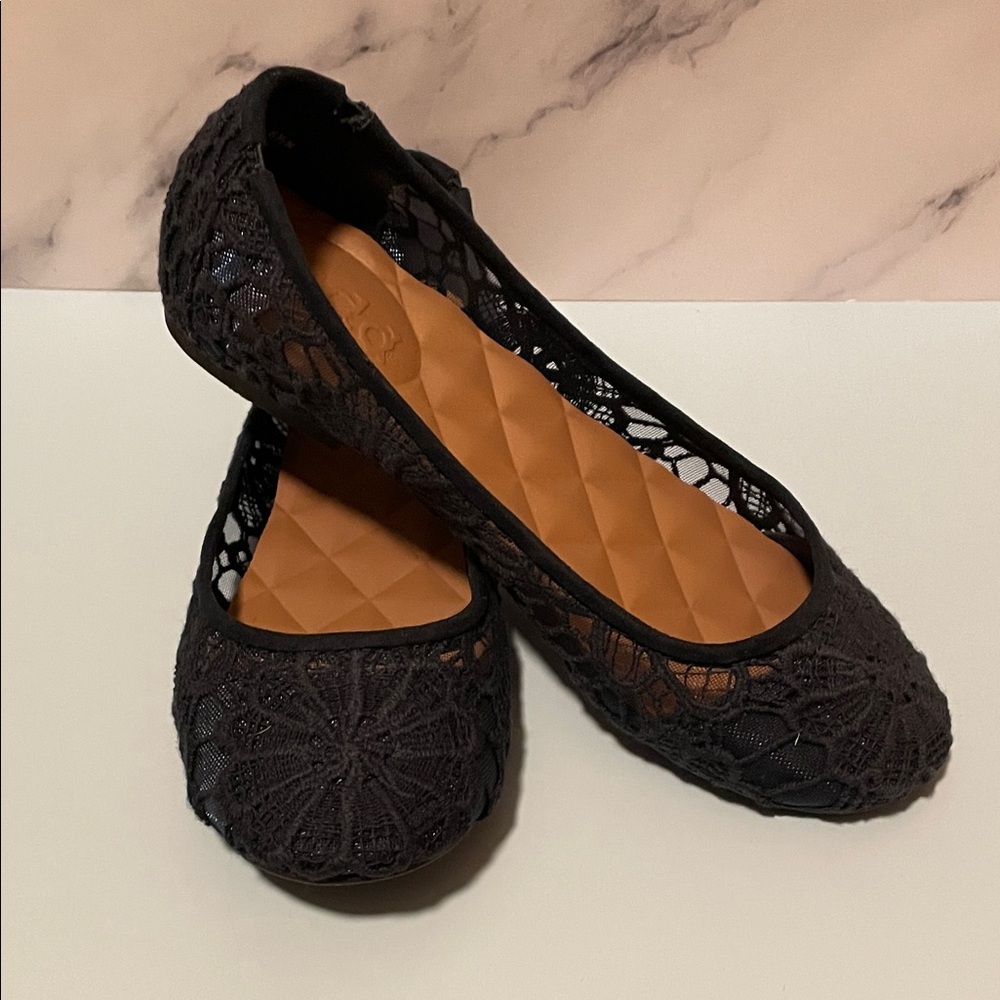 MUDD Navy Blue Lace Ballet Flats Size 6.5 NIB - Picture 7 of 11